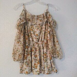 Perseption Concept women's size L multicolored floral blouse